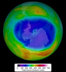 Hole in ozone layer above Antarctica reaches size of North America