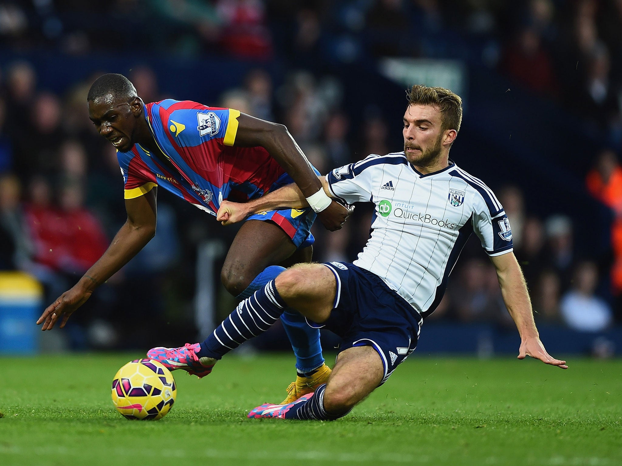 James Morrison pulls Yannick Bolasie to the floor