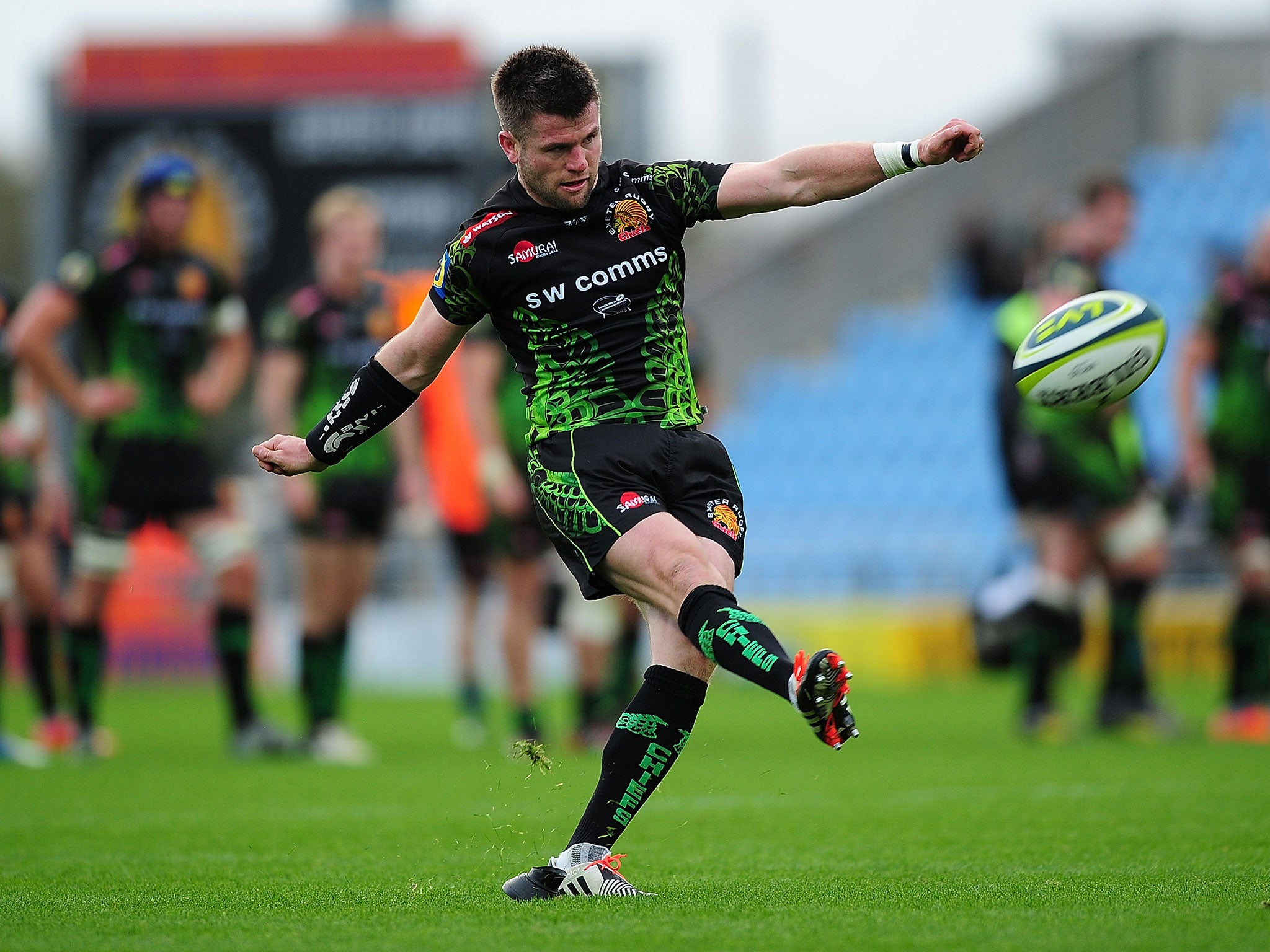 Ceri Sweeney converts a penalty for Exeter