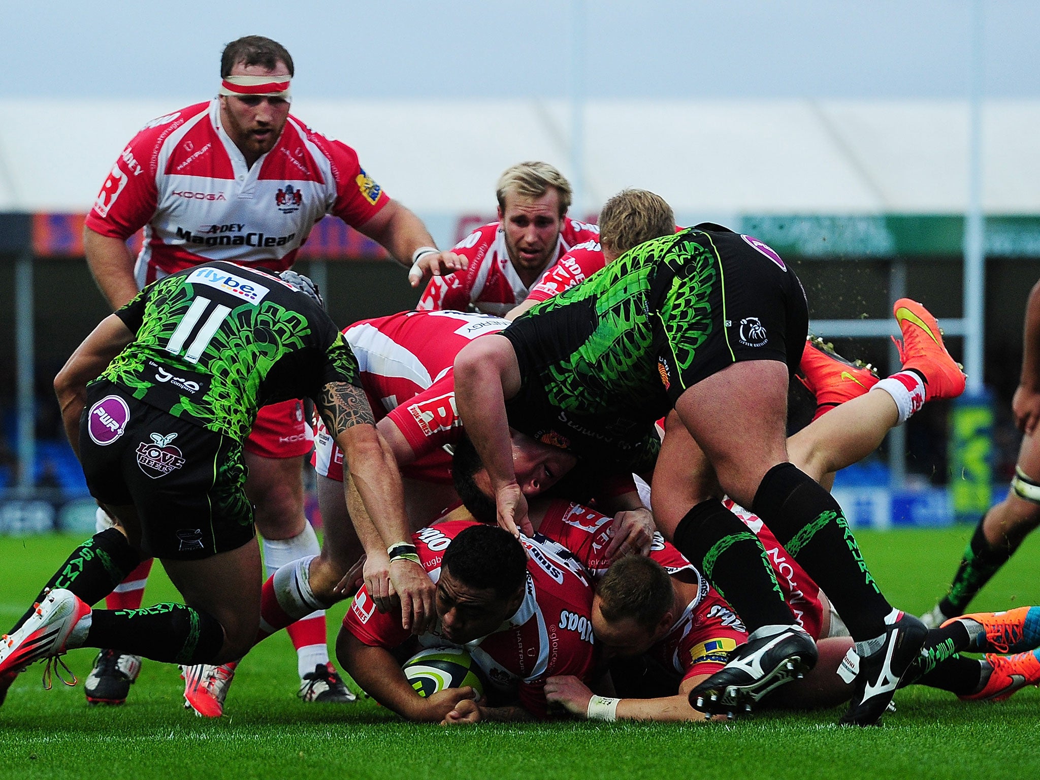 Yann Thomas scored a try for Gloucester