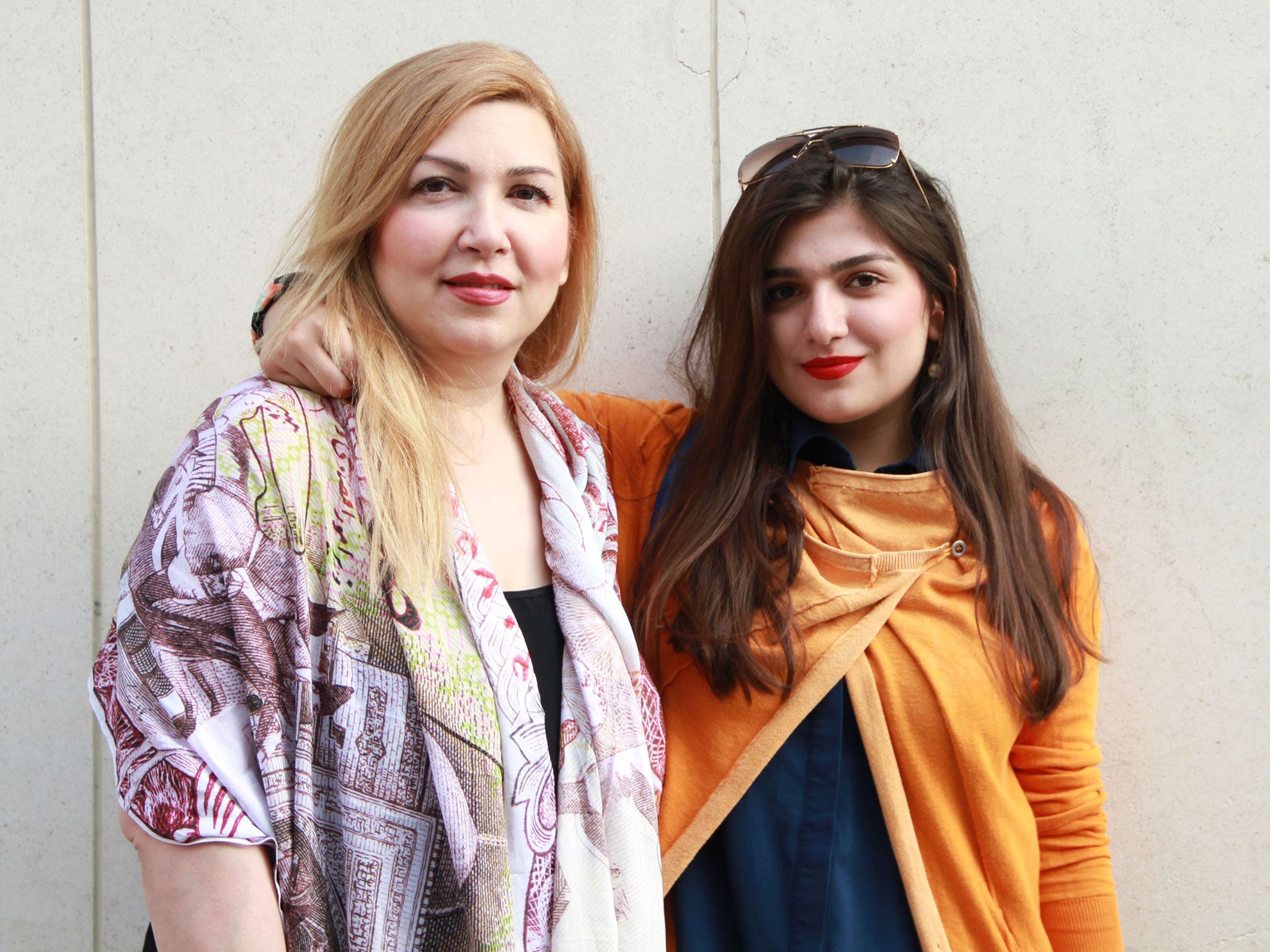 Ghoncheh Ghavami, right, with her mother. She was jailed after attending a men’s volleyball game