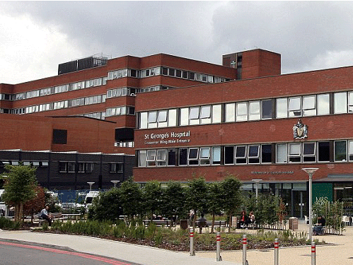 The patient admitted herself to St George's Hospital in south London last night