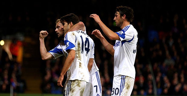 Sunderland celebrate the win over Crystal Palace