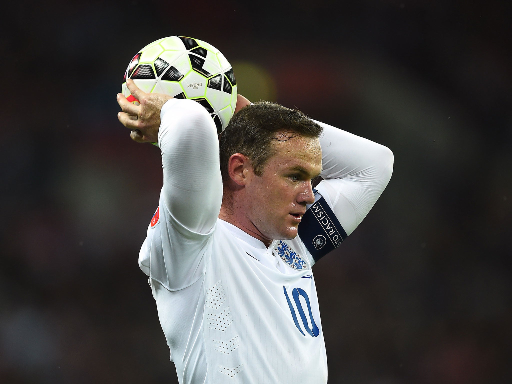 Wayne Rooney in action for England