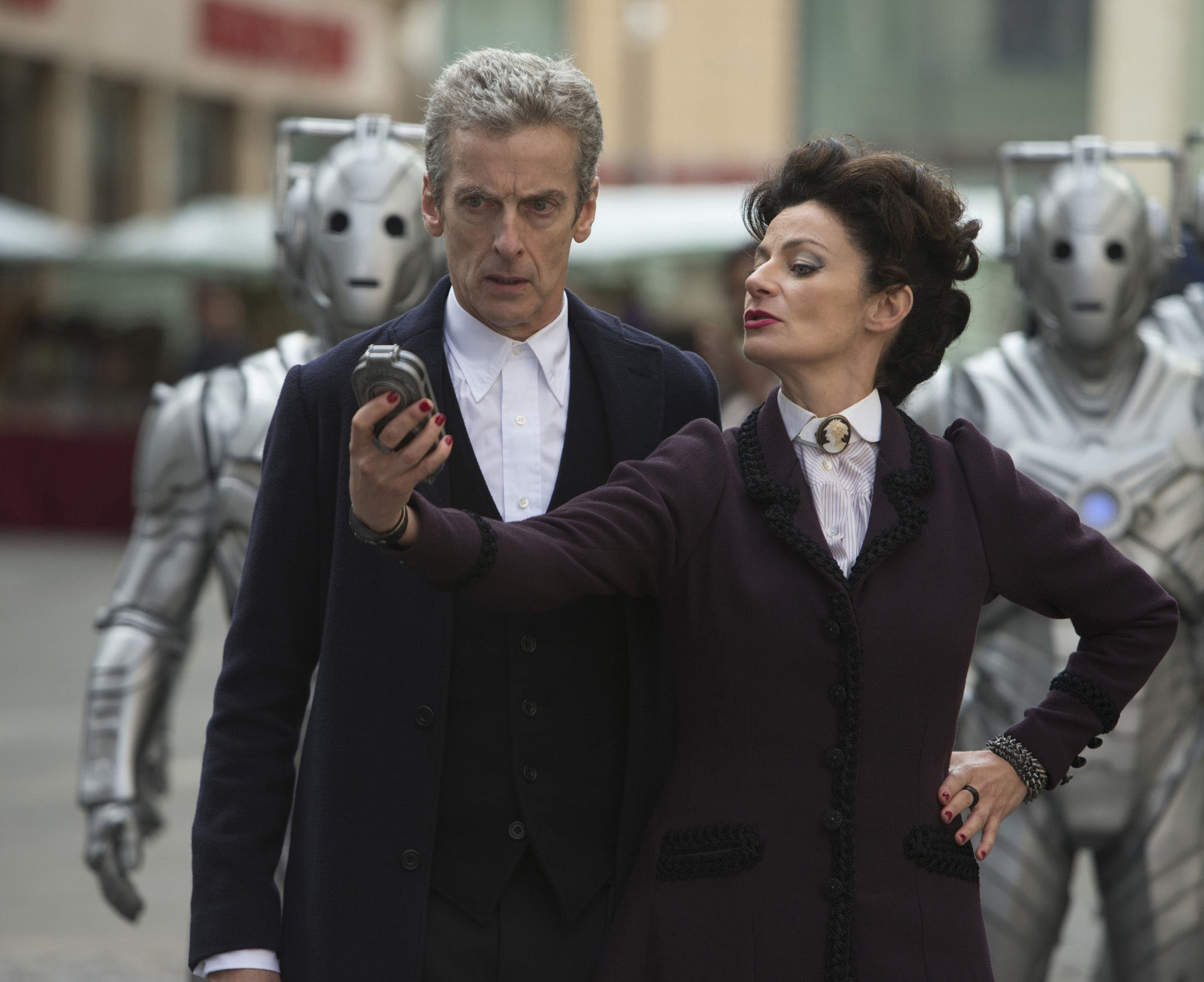 Doctor Who and Missy in the Doctor Who series 8 finale
