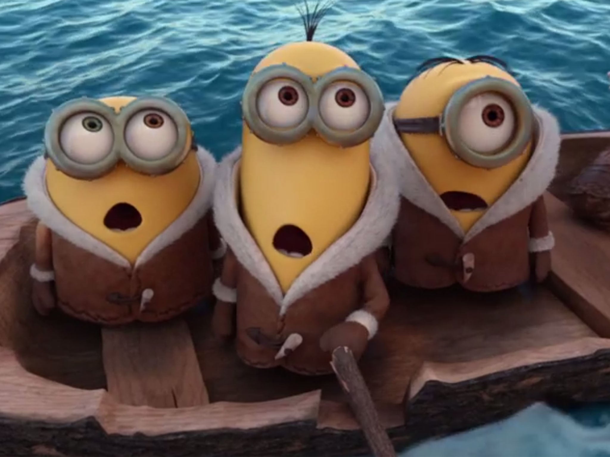 Stuart, Kevin and Bob partake in a daring adventure to find a new evil master in Minions