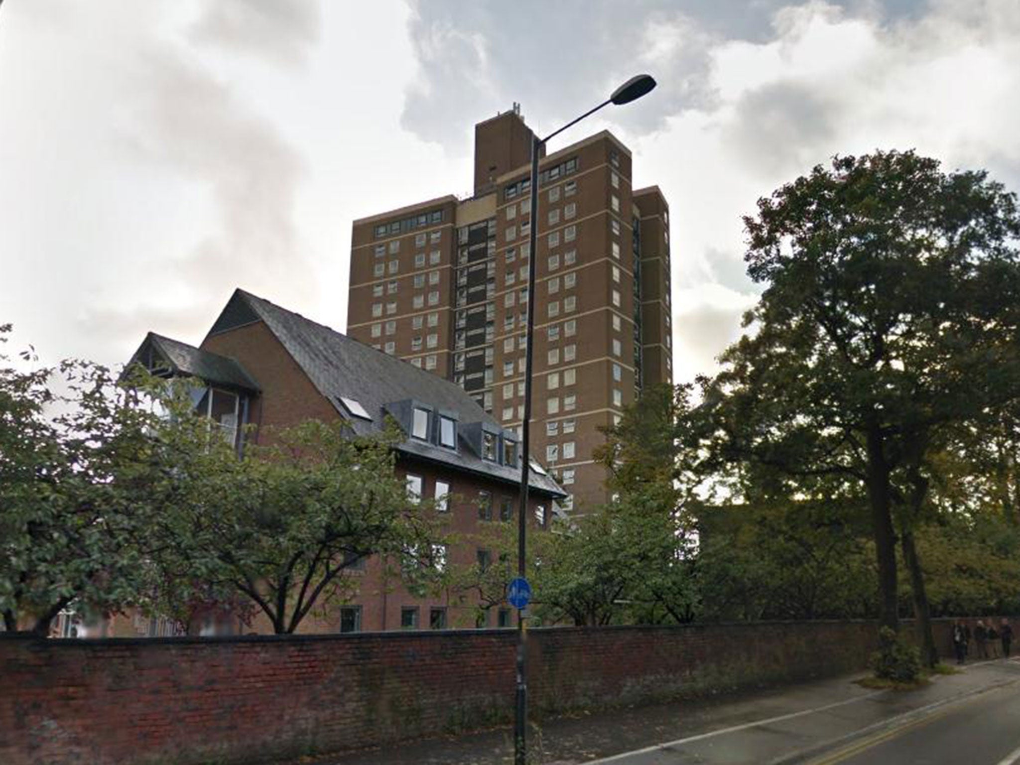 The student fell ill at "The Tower" halls at Manchester University