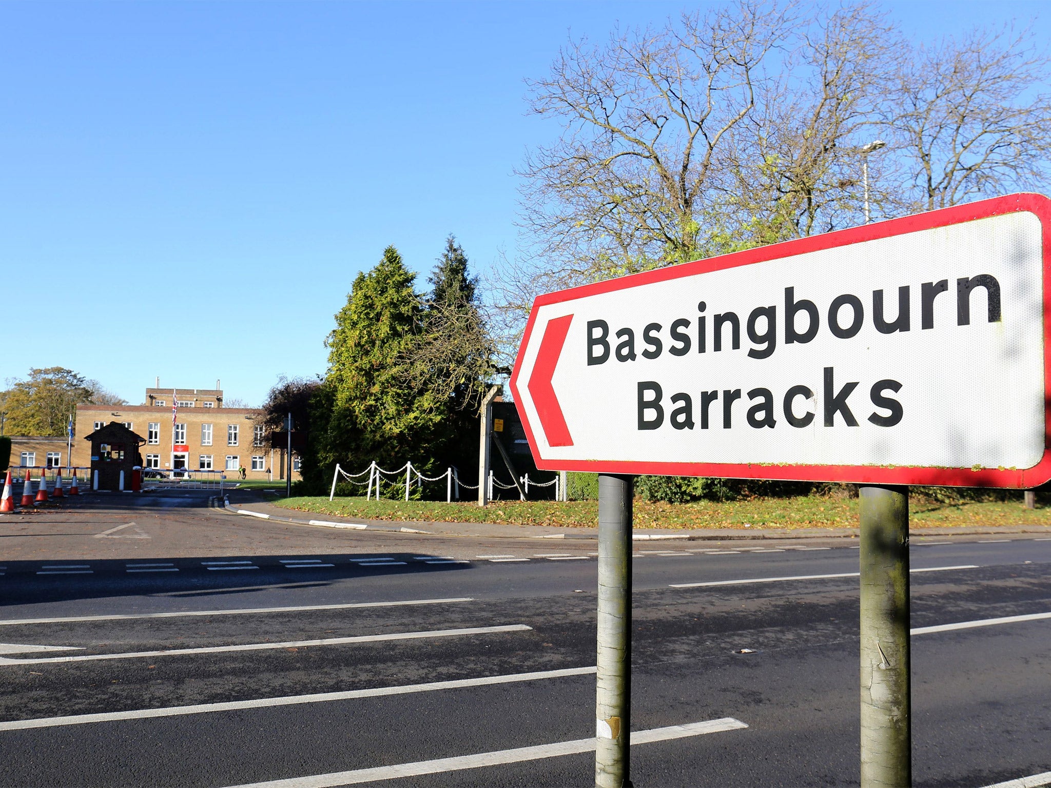 Bassingbourne Barracks in Cambridgeshire where the soldiers were based at the time of the attacks
