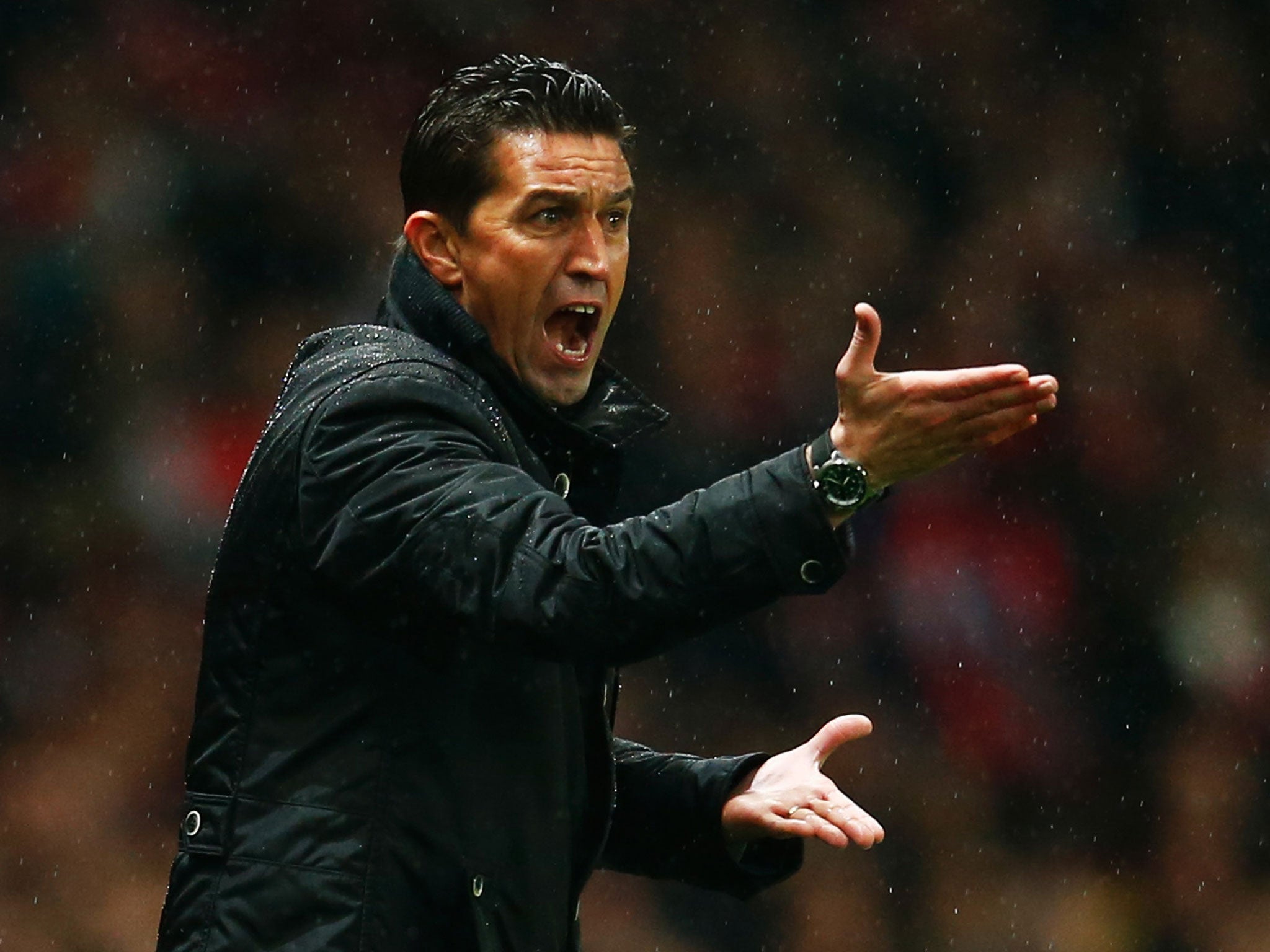 Anderlecht manager Besnik Hasi on the touchline during the stunning comeback last night