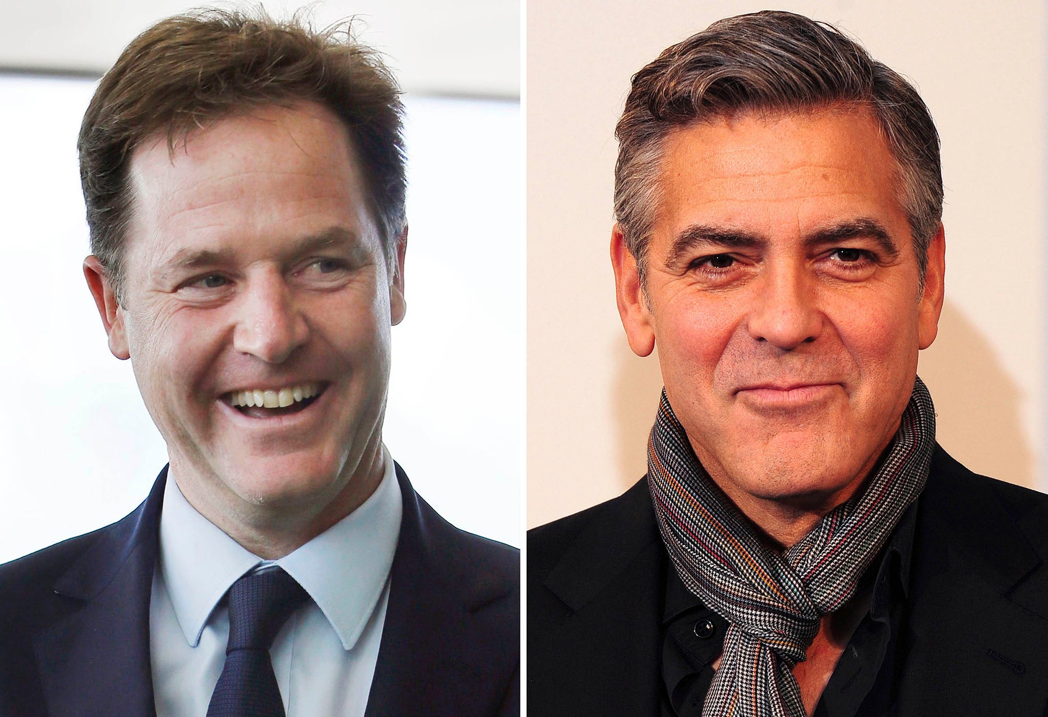 Separated at birth? Nick Clegg and George Clooney