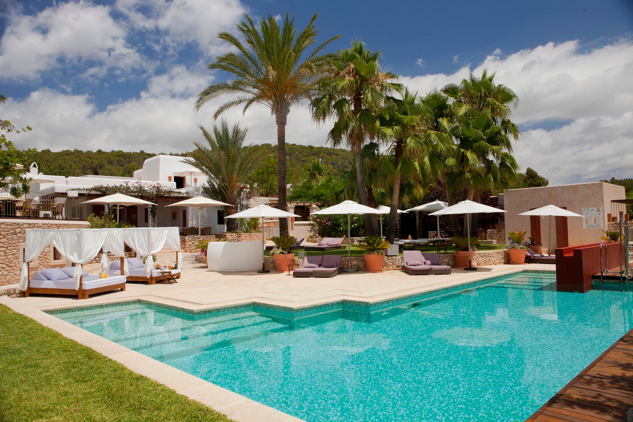 In case all else fails with summer in the UK, resorts like this in Ibiza are the perfect place to show off new swimwear