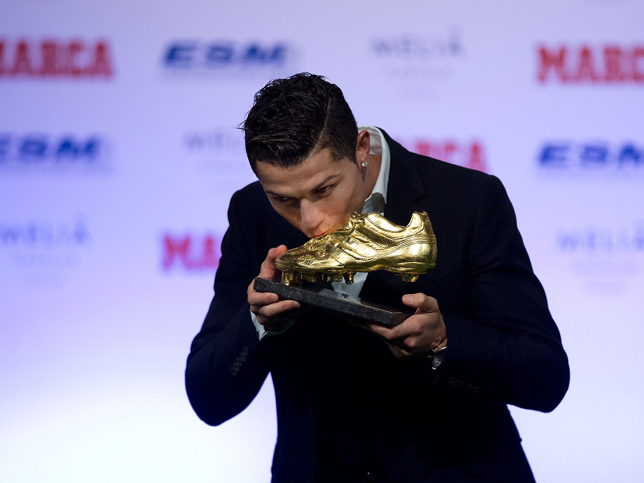 Cristiano Ronaldo with the Golden Boot