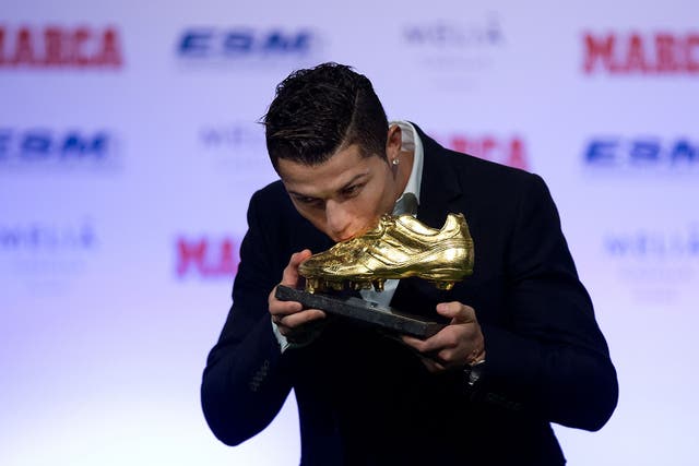 Cristiano Ronaldo with the Golden Boot