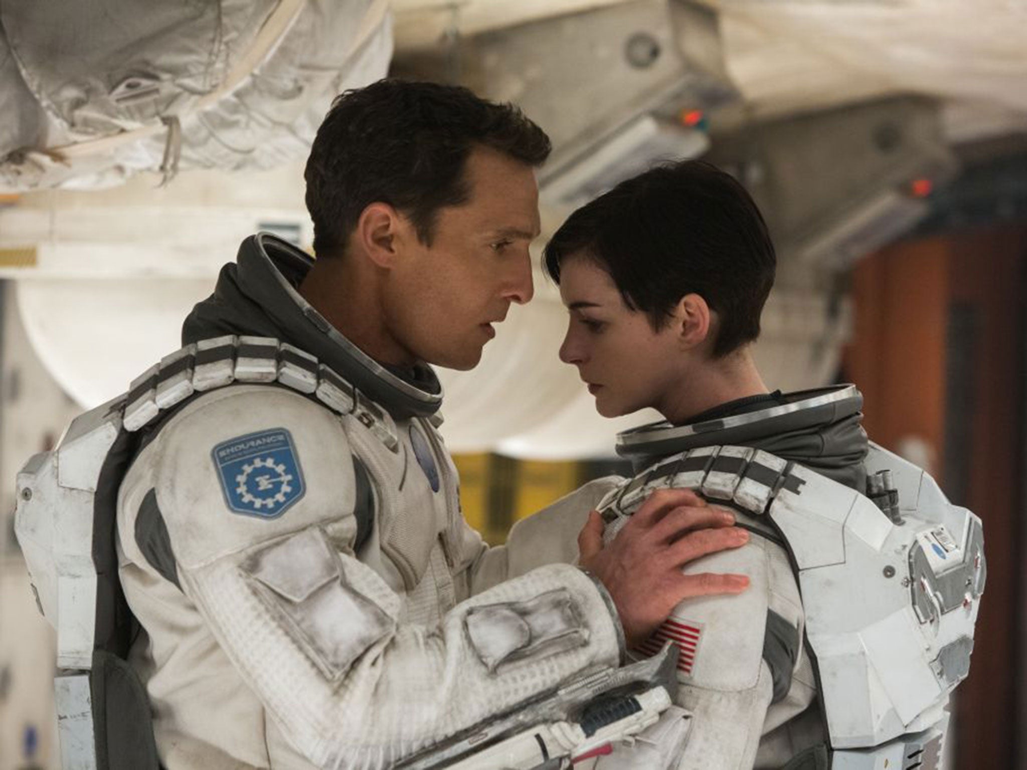 Matthew McConaughey and Anne Hathaway in Christopher Nolan's Interstellar