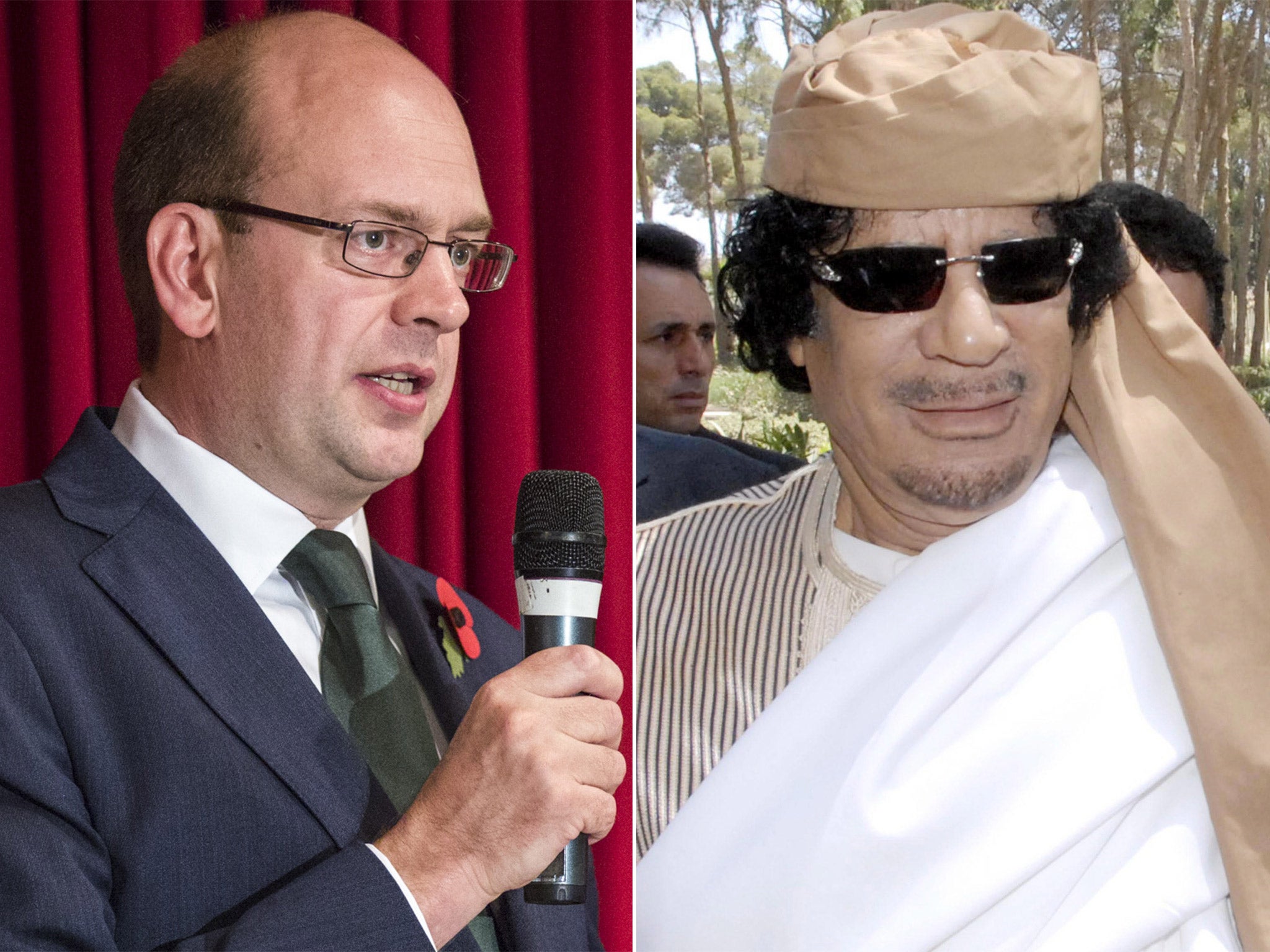 Ukip candidate Mark Reckless; former Libyan dictator Muammar Gaddafi