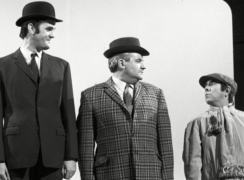 John Cleese, Ronnie Barker and Ronnie Corbett performing their famous sketch on the class system