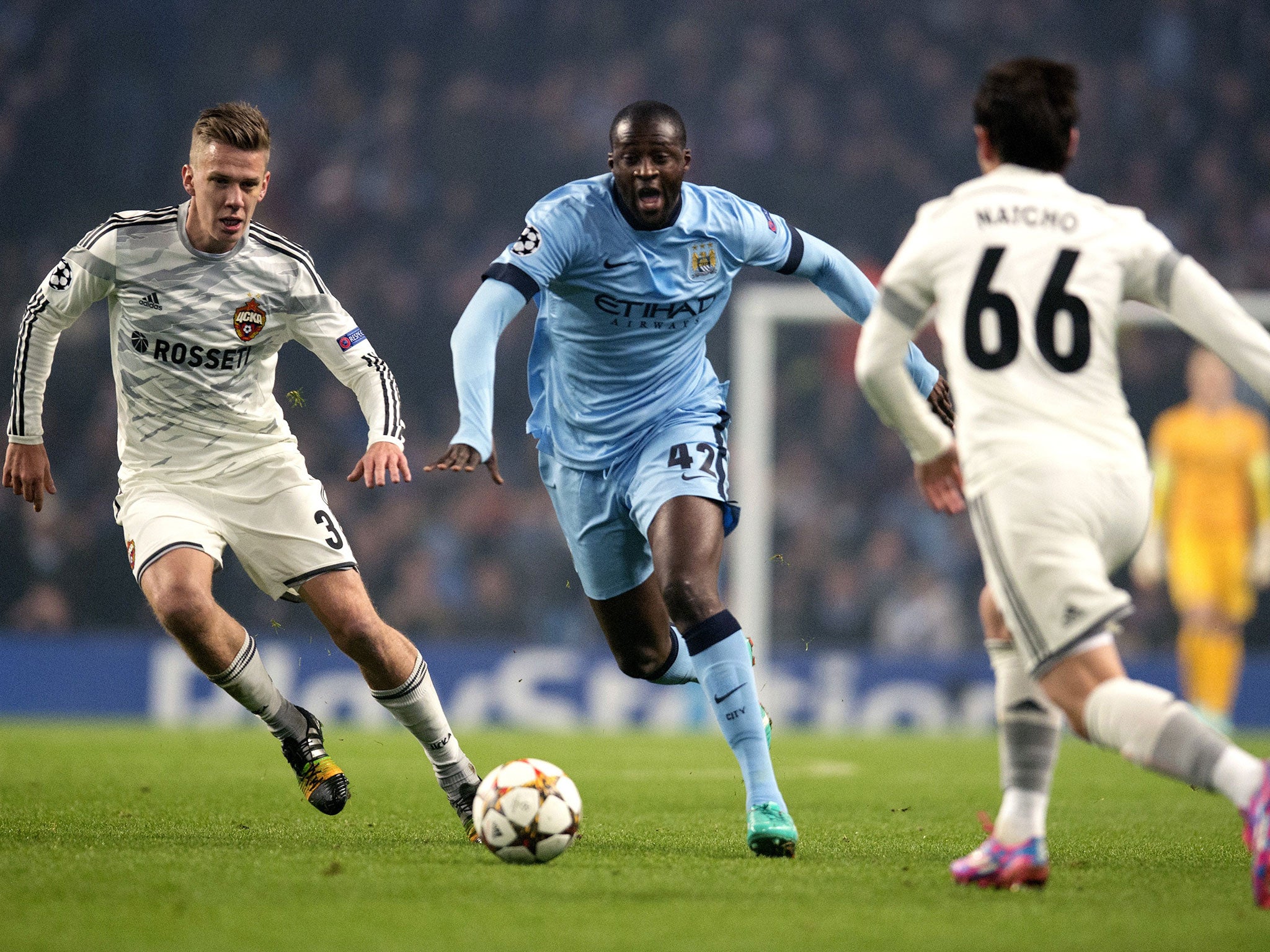 Yaya Toure charges forward