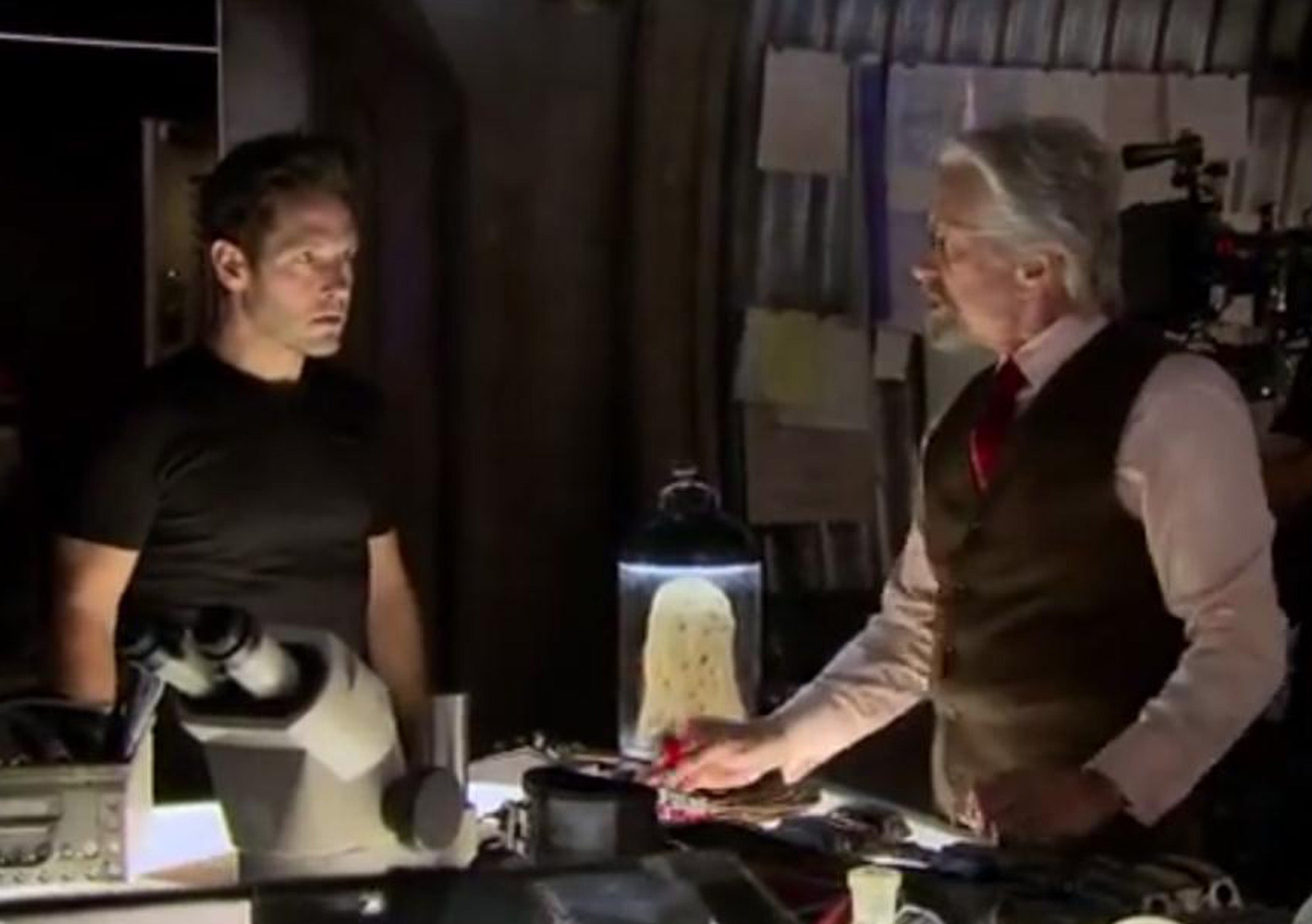 Paul Rudd and Michael Douglas in a sneak preview of 'Ant-Man'