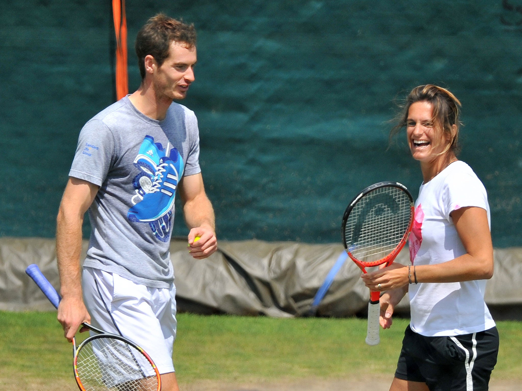 Murray with Amelie Mauresmo