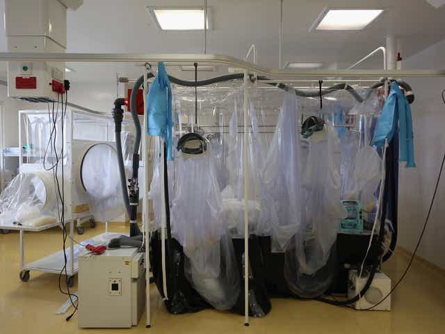  A general view of a High Level Isolation Unit at the Royal Free hospital 