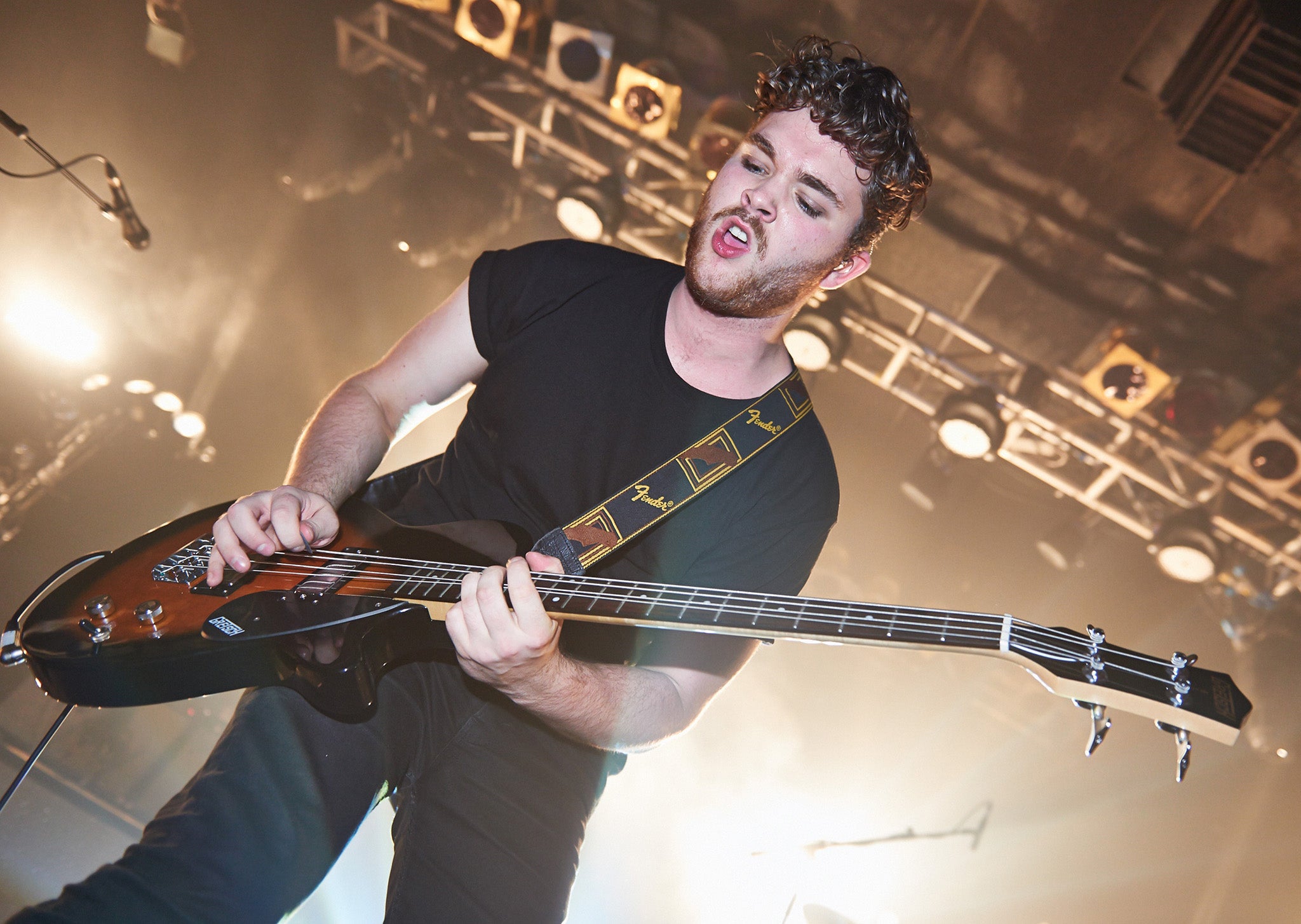 Mike Kerr of the Royal Blood performing at the Electric Ballroom