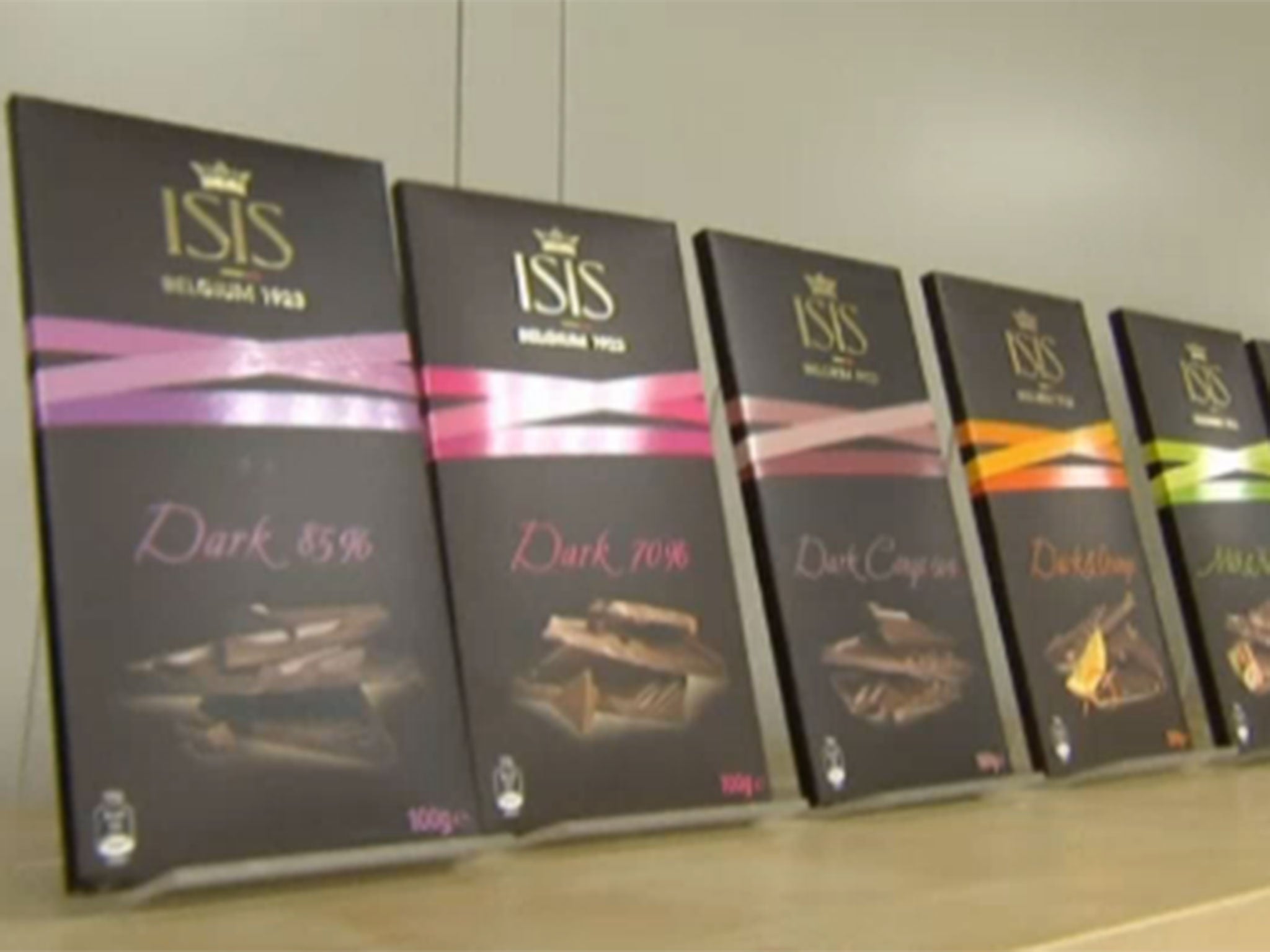 Belgium chocolate maker ISIS changes its name after drop in sales.