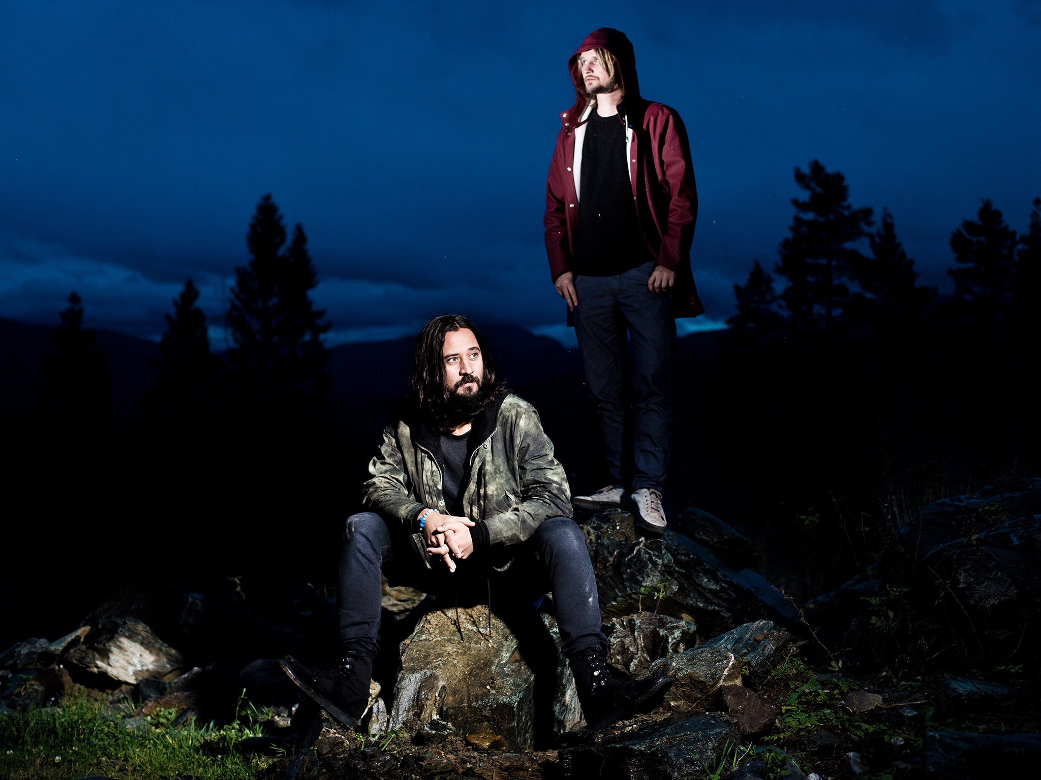 Svein Berge, left, and Torbjorn Brundtland, right, met as teenagers in Tromso, Norway’s northernmost town