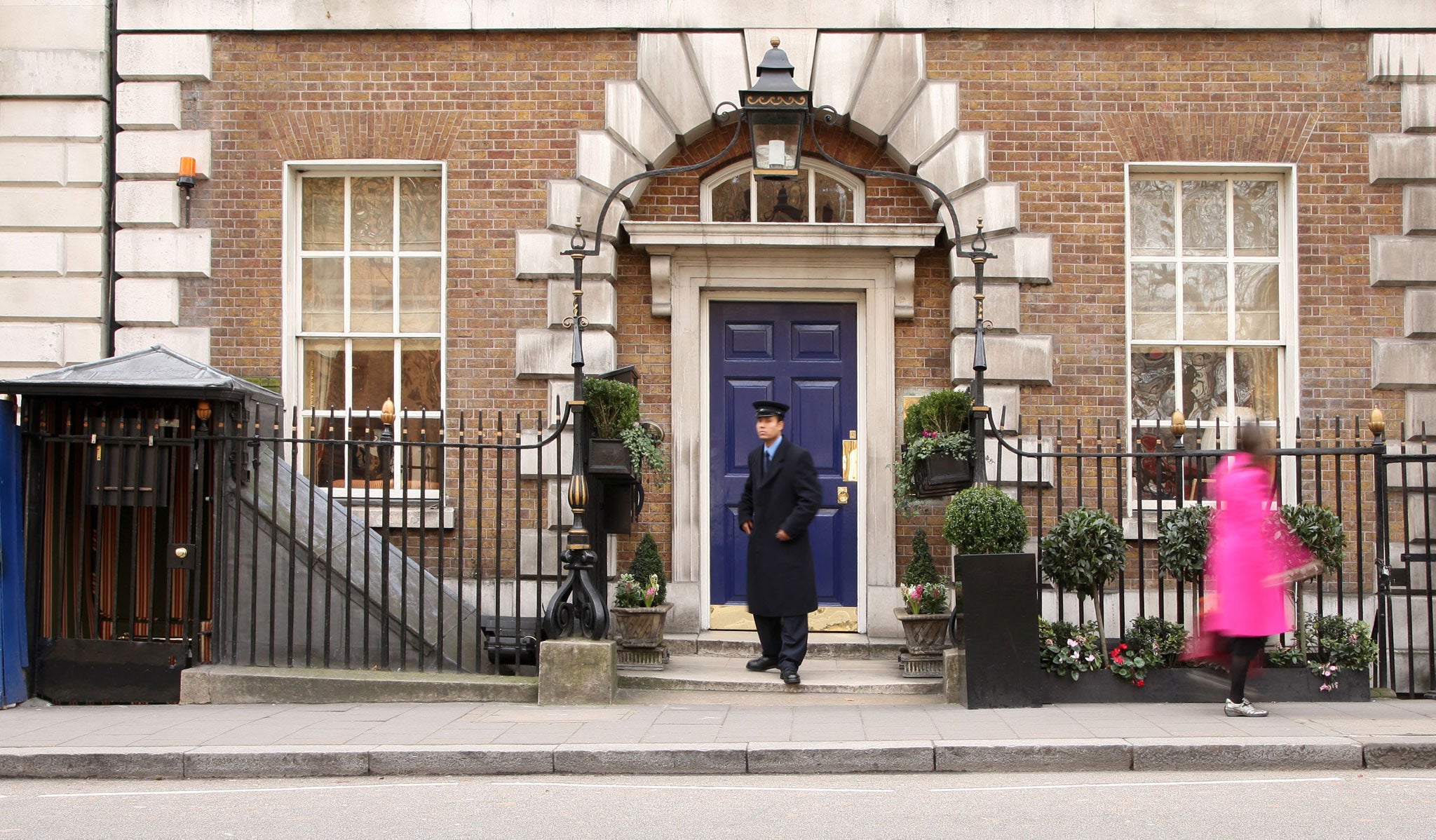 The nightclub's discreet exterior at 44 Berkeley Square