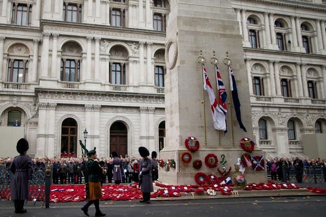 Only parties with more than six MPs may lay wreaths at the Cenotaph