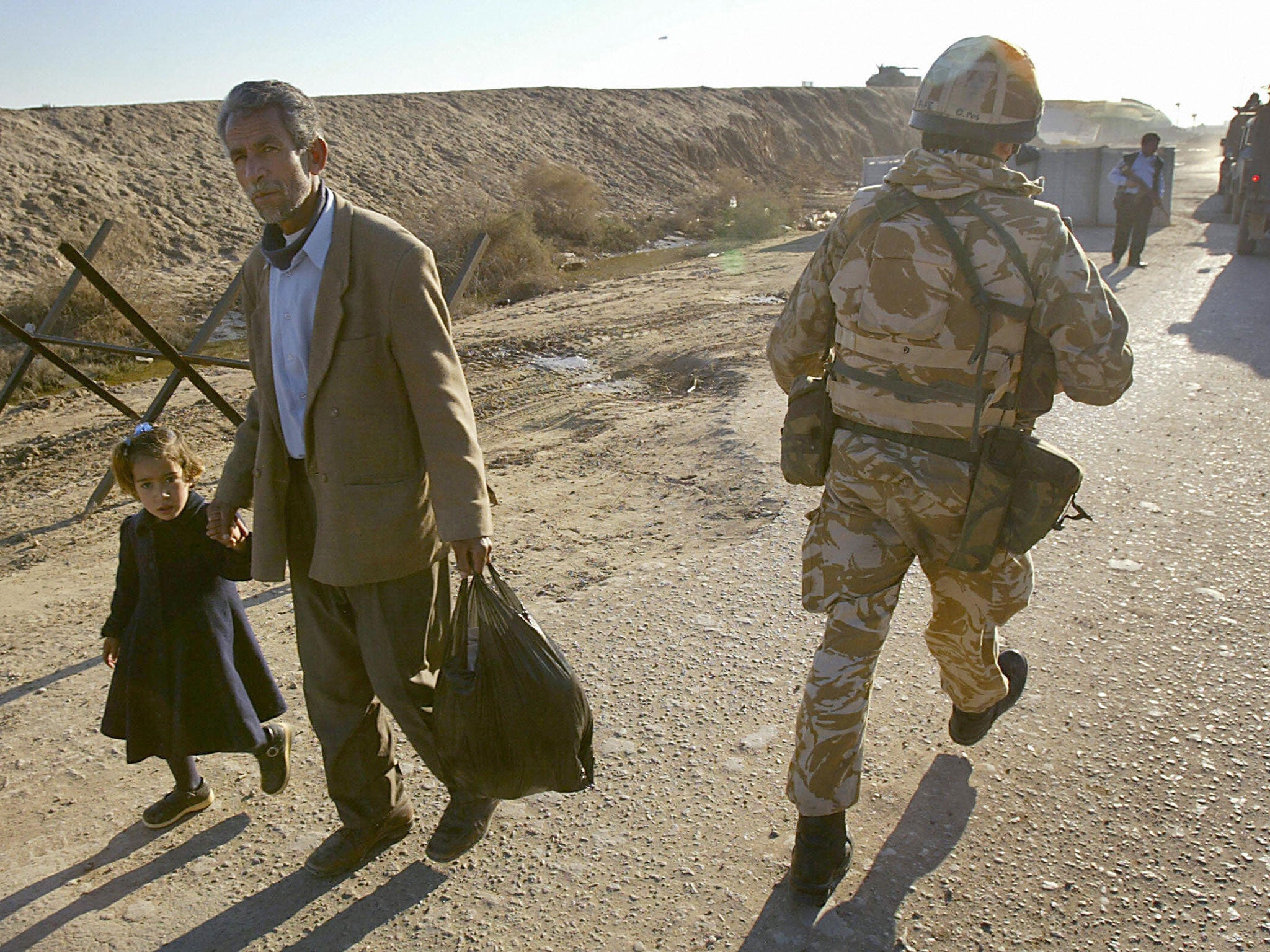 British forces on patrol in Basra, Iraq, in 2005