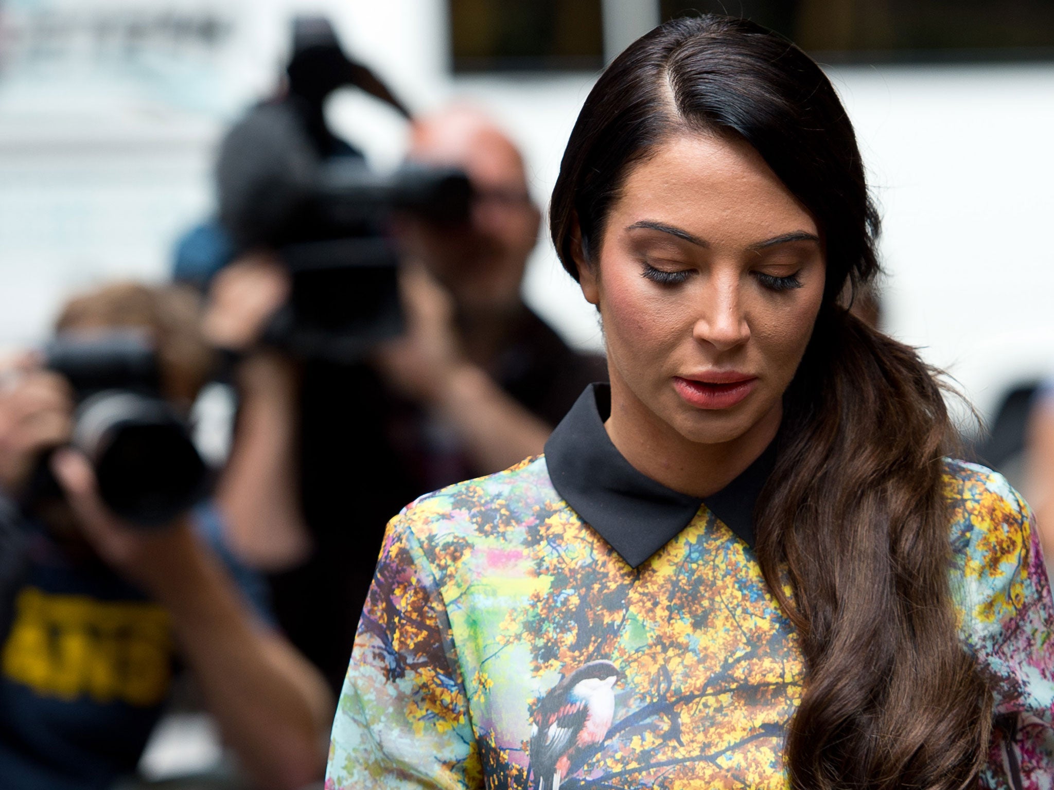 Tulisa Contostavlos during her abandoned drugs trial in July
