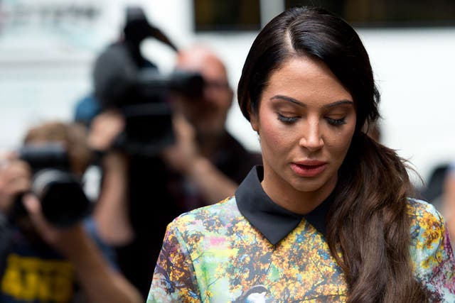 Tulisa Contostavlos during her abandoned drugs trial in July