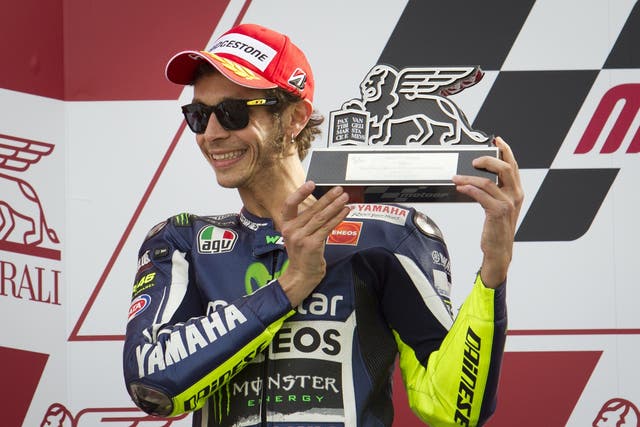 Valentino Rossi took second in Valencia to secure second in the MotoGP championship