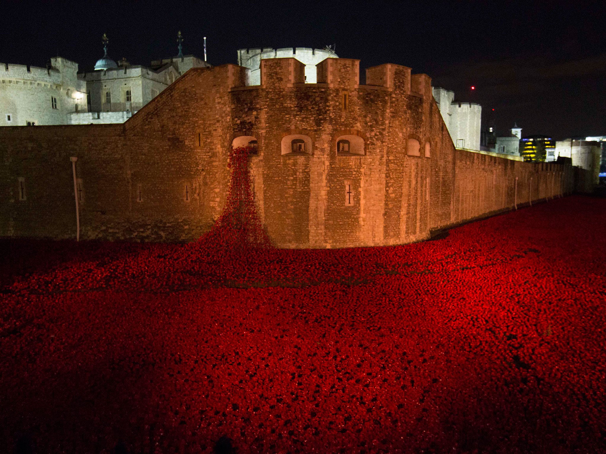 The "Blood Swept Lands and Seas of Red" art installation at the Tower of London