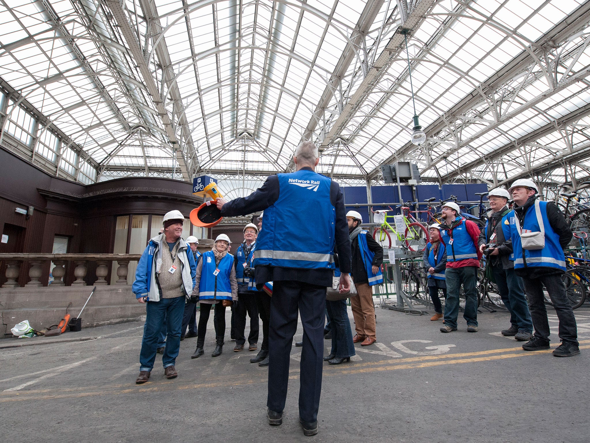 The glass roof is the star of the show on tours of Glasgow Central