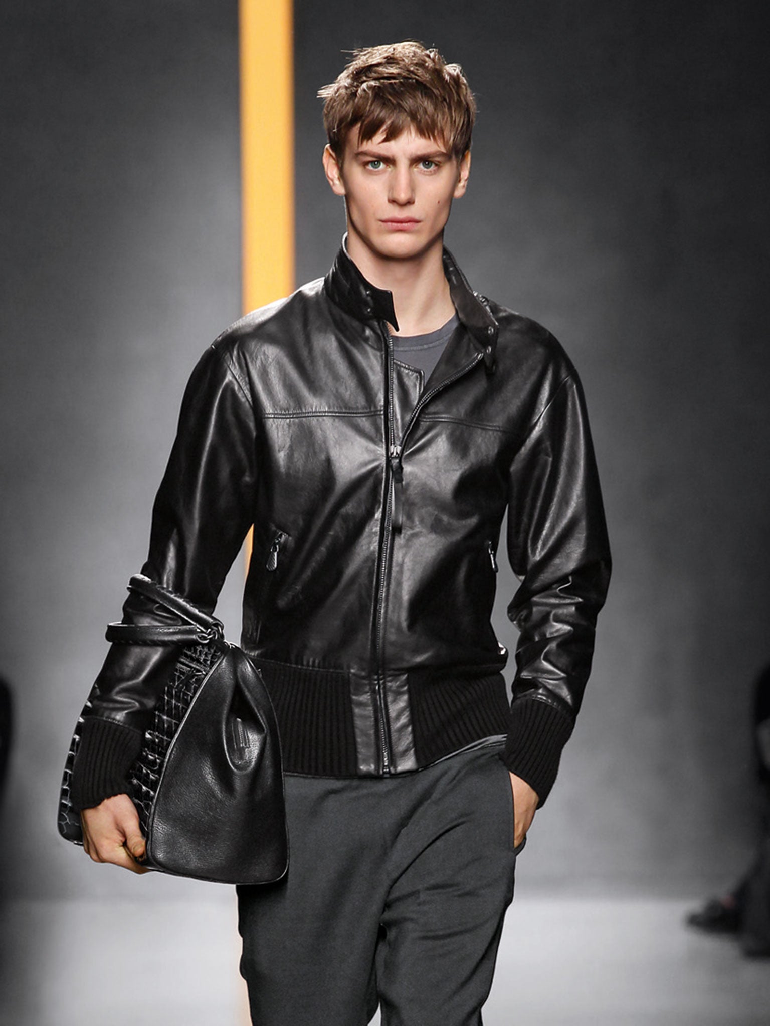 DIOR men jacket in soft black lamb leather Size 46FR  VALOIS VINTAGE PARIS