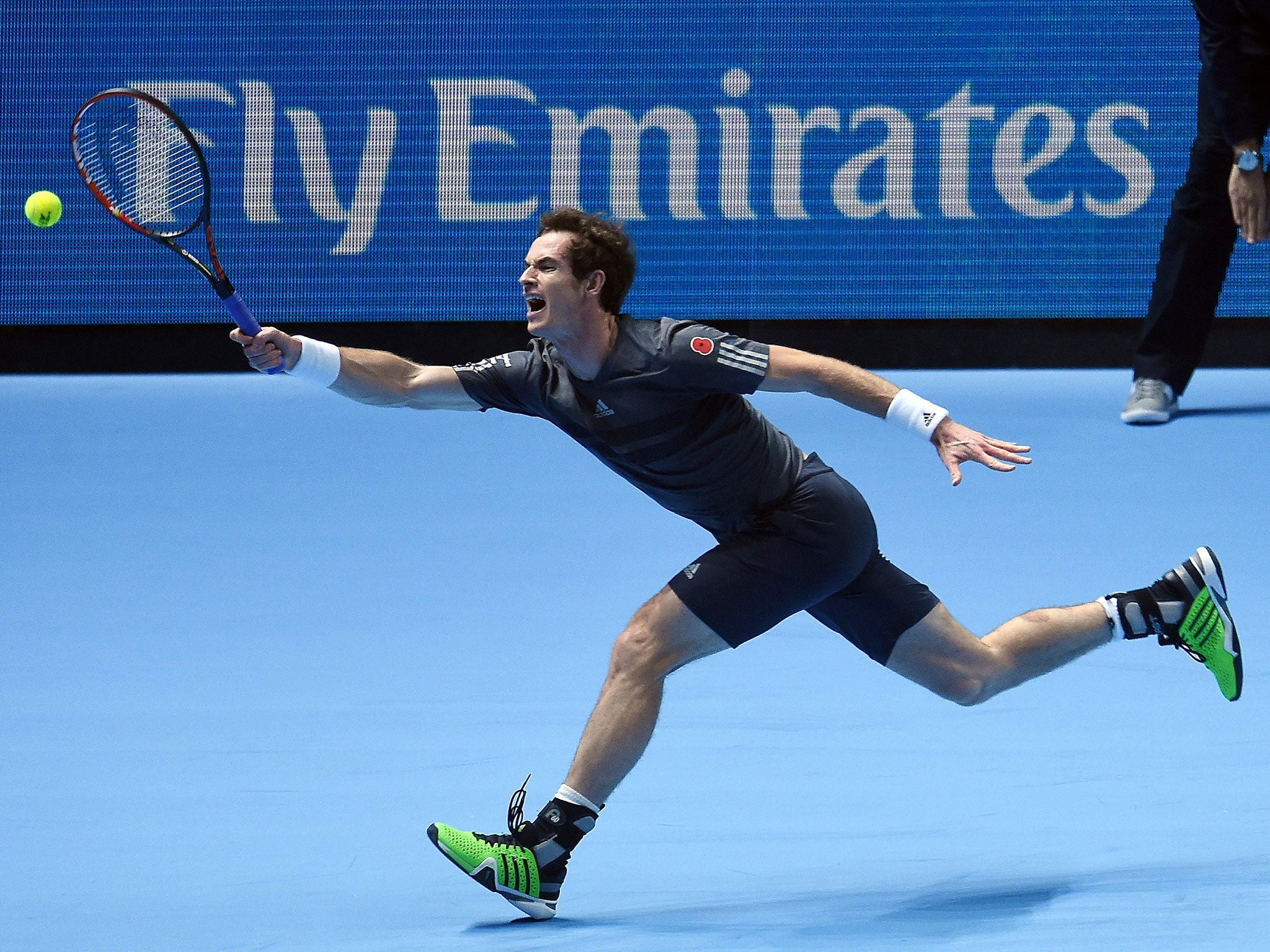 Murray struggled in the defeat to Kei Nishikori