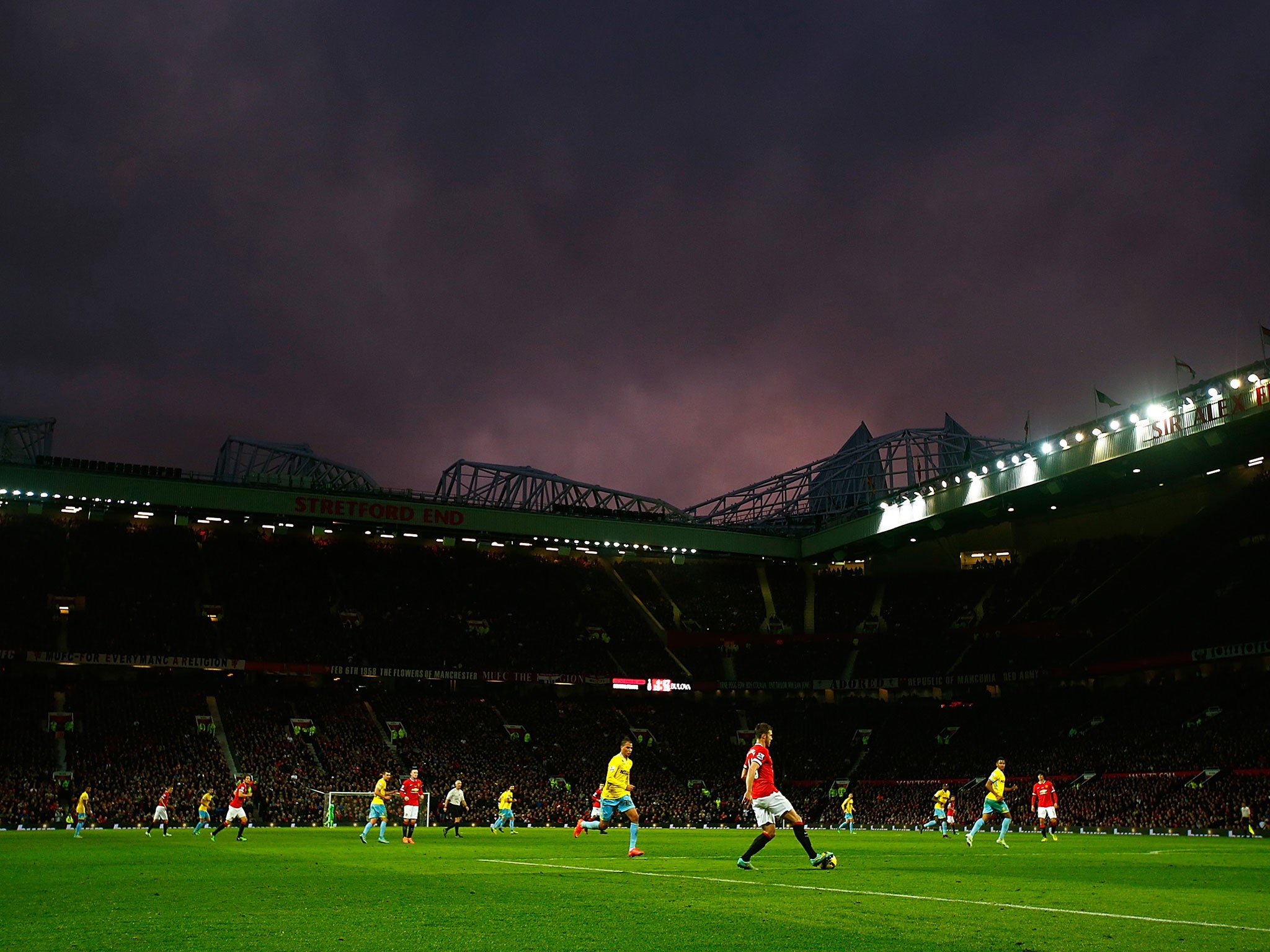 A shot of Old Trafford during Manchester United vs Crystal Palace back in November