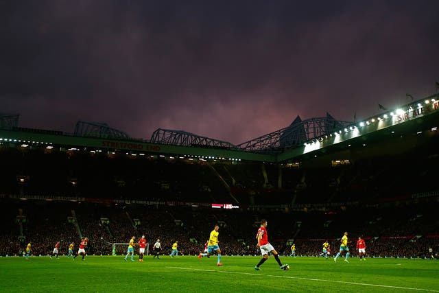 A shot of Old Trafford during Manchester United vs Crystal Palace