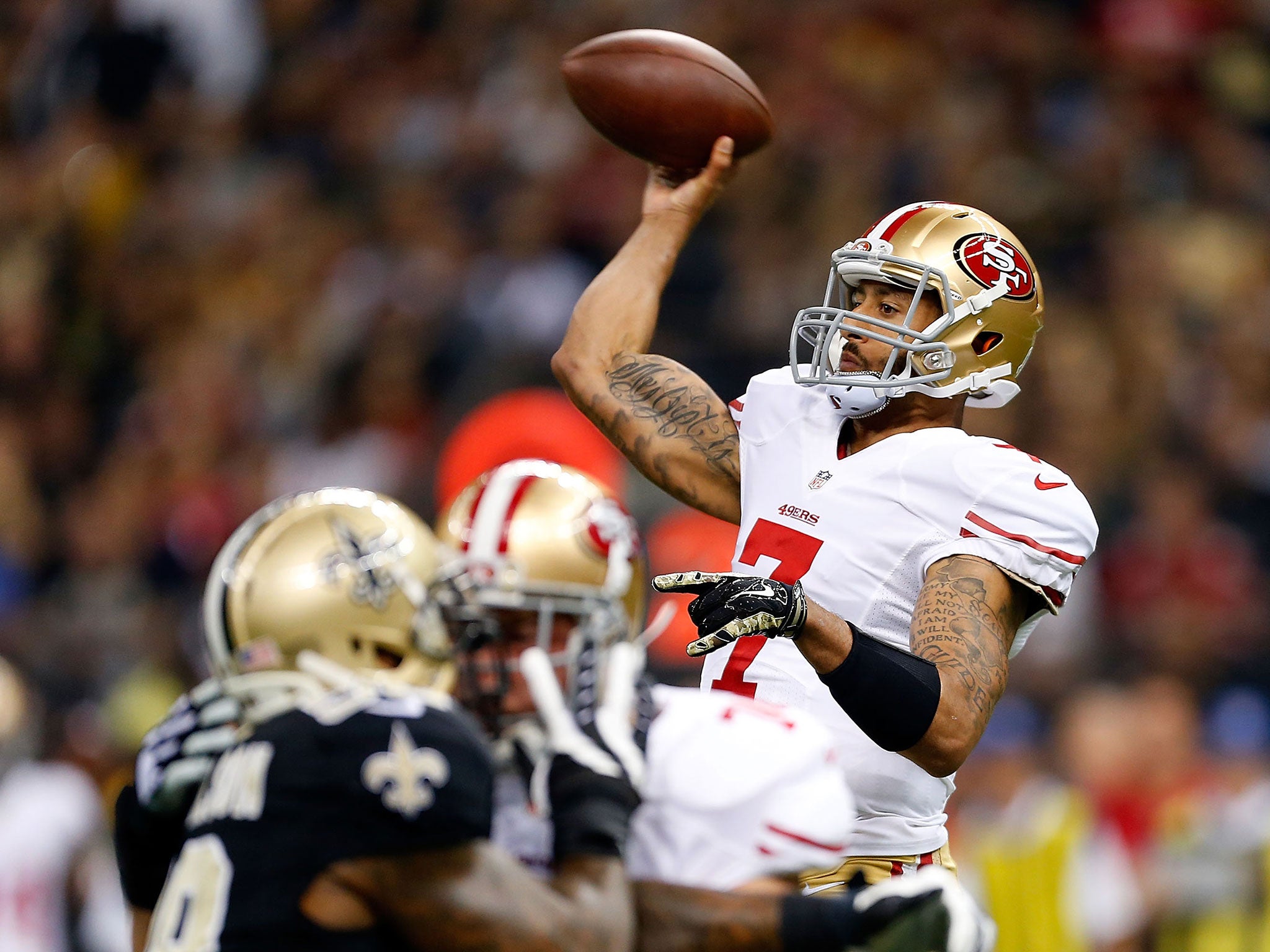 Colin Kaepernick dragged the 49ers from the jaws of defeat to beat the Saints