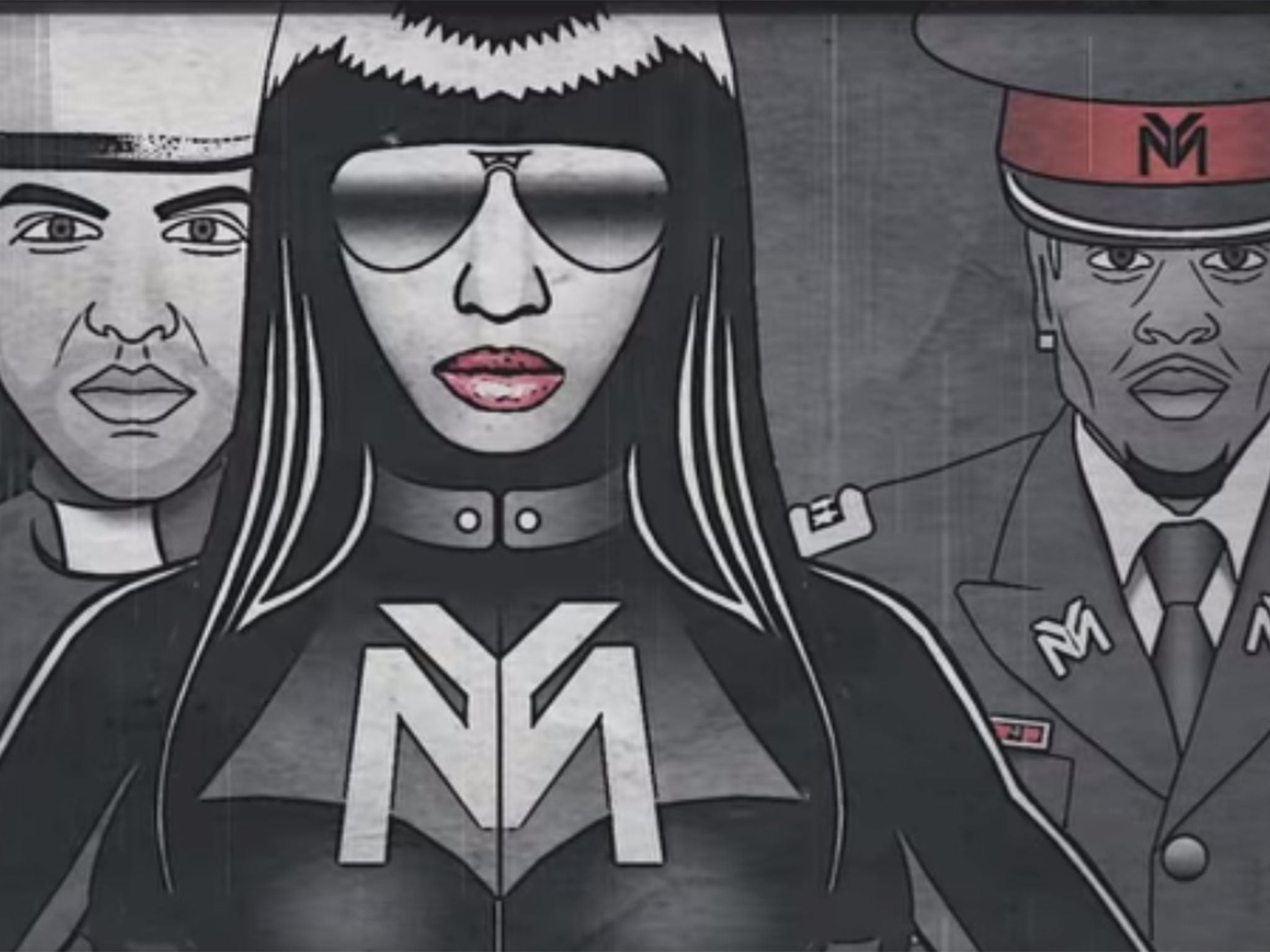 Nicki Minaj's lyric video for 'Only' features Drake as the Pope, Minaj as a dictator and Chris Brown as an army leader