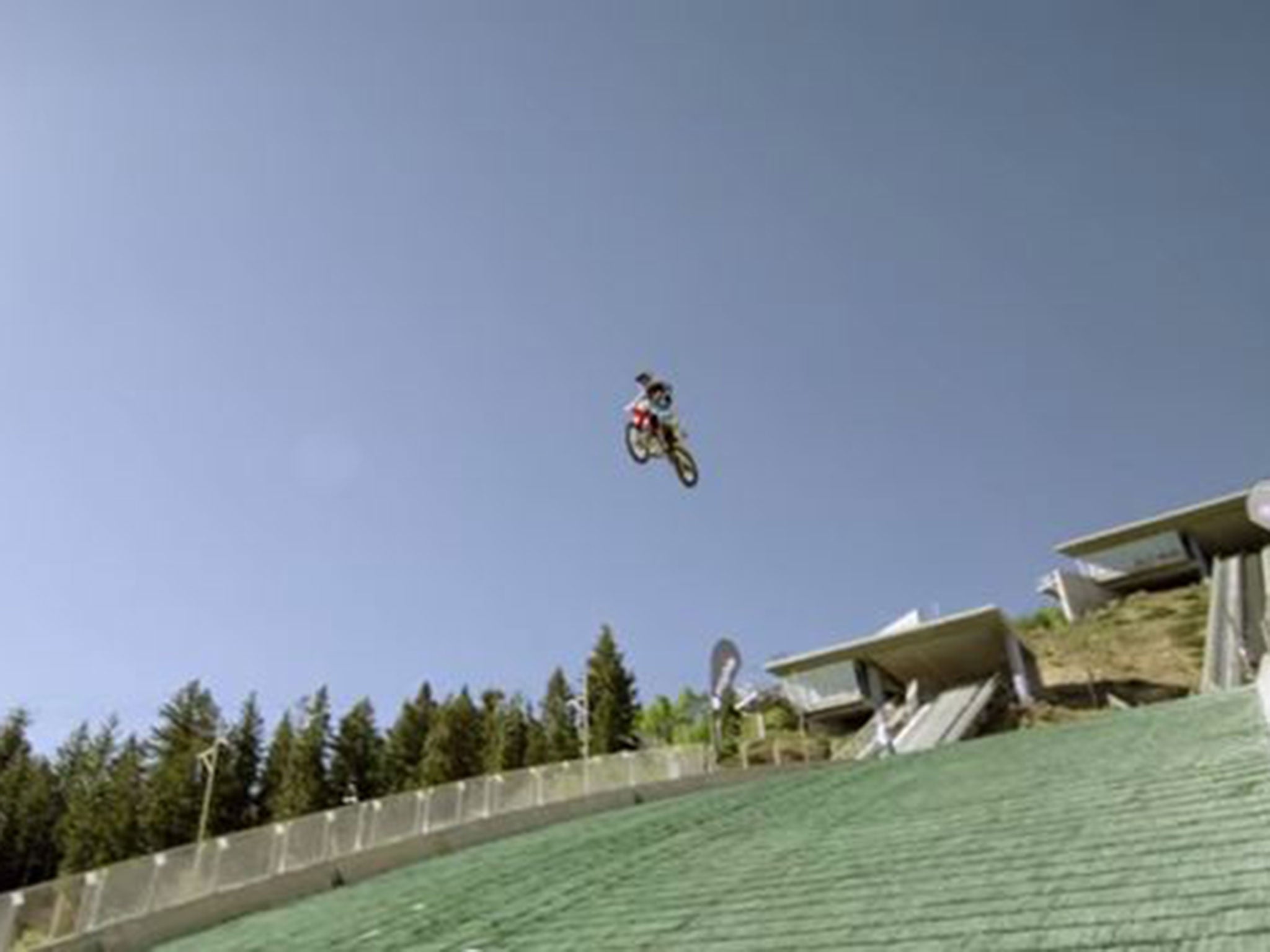 Video James Bond Stunt Rider Robbie Maddison Jumps Off Utah throughout The Awesome  motorcycle jumping ski jump pertaining to  Home