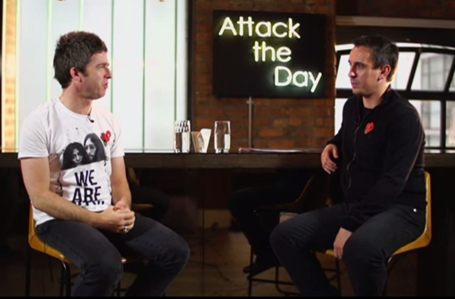 Noel Gallagher and Gary Neville came face-to-face for the Manchester Derby last weekend in an interview on Sky Sports