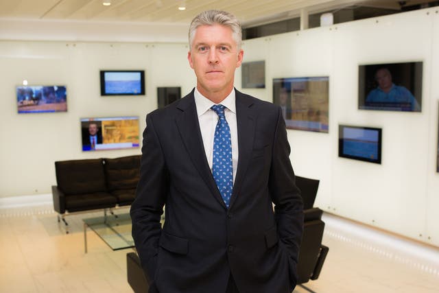 ‘Keen to play a part’: Al Anstey, managing director of Al Jazeera English, at the broadcaster’s new offices in the Shard, London
