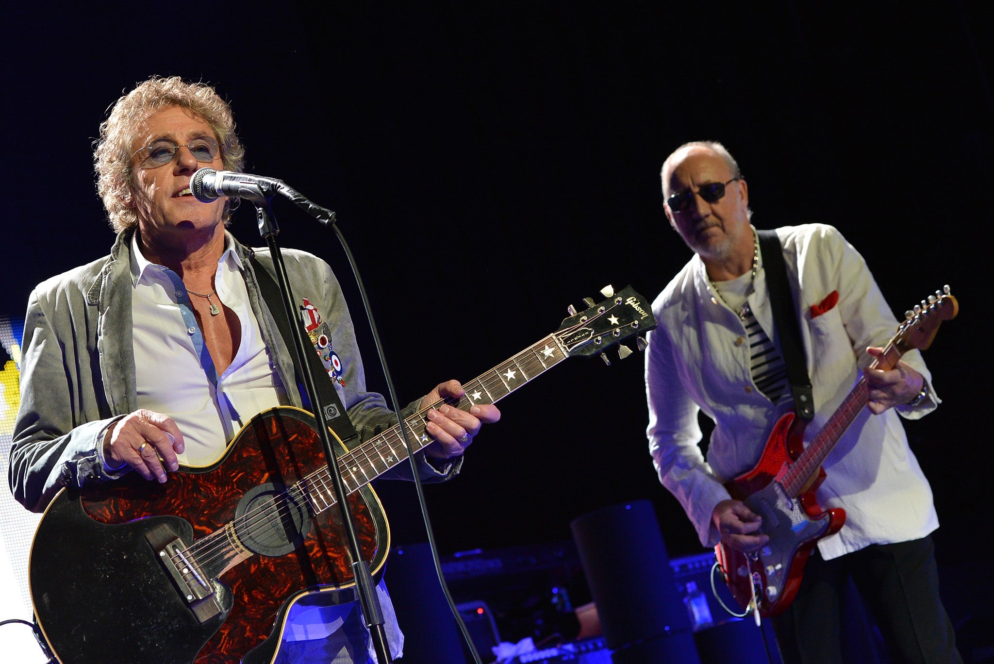 The Who's Roger Daltrey and Pete Townsend perform at Madison Square Garden