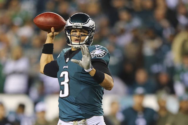 Mark Sanchez picked up the win on his first start for the Eagles