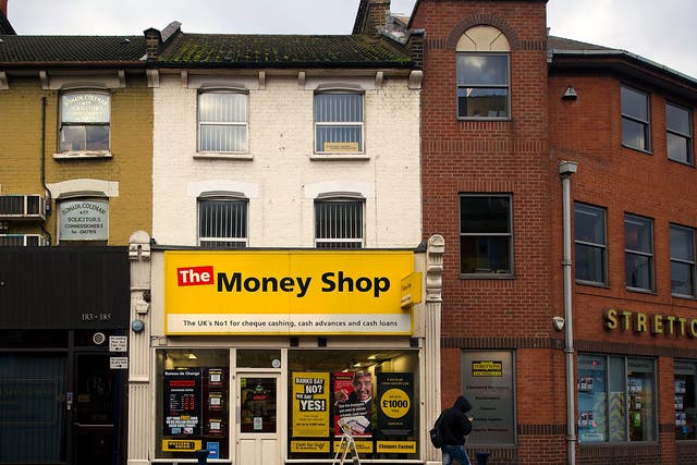 A Pay day loans shop in Walthamstow high street on on November 1, 2012 in London, England.