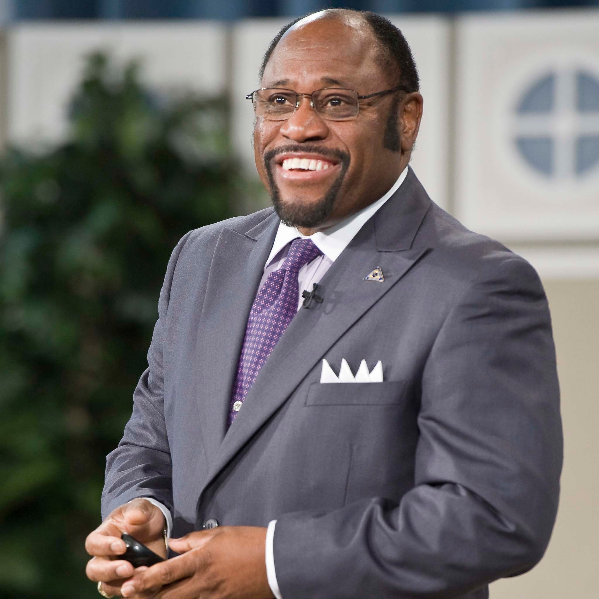 Rev. Myles Munroe preaches during an Oral Roberts University chapel service in Tulsa, Oklahoma
