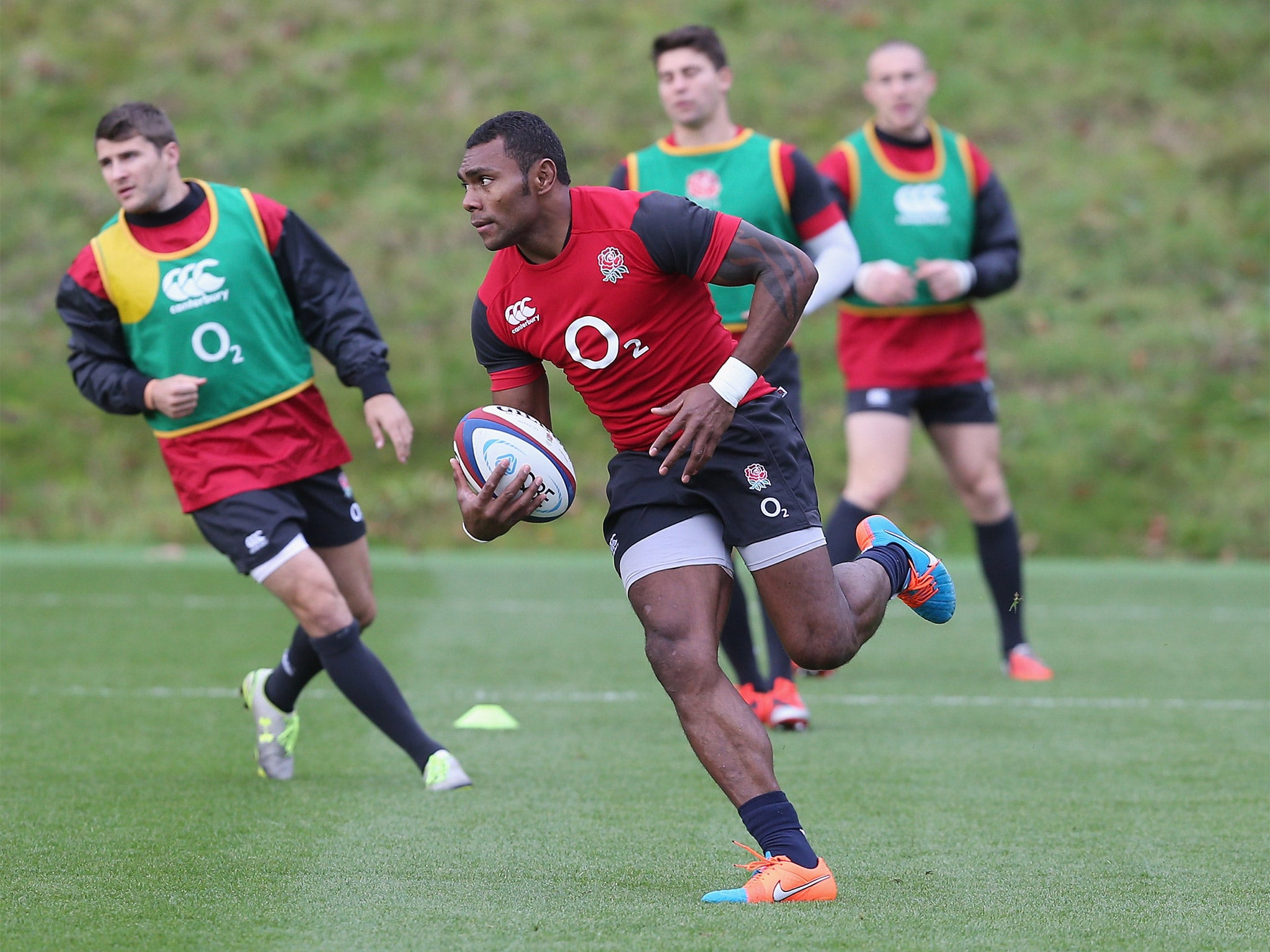 Semesa Rokoduguni trains with England before it was decided he would not recover from a hip injury to face South Africa
