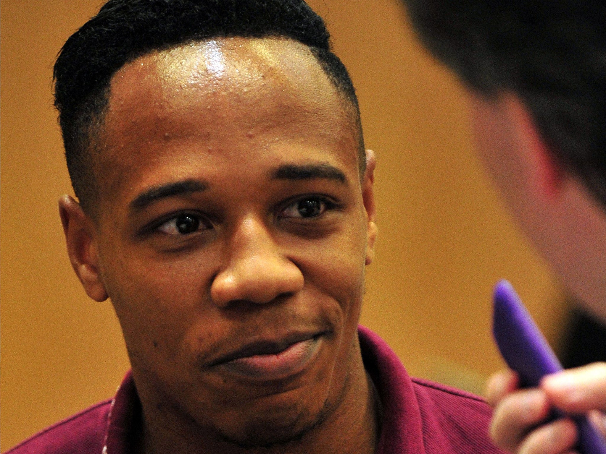 Nathaniel Clyne speaks to the media at St George’s Park